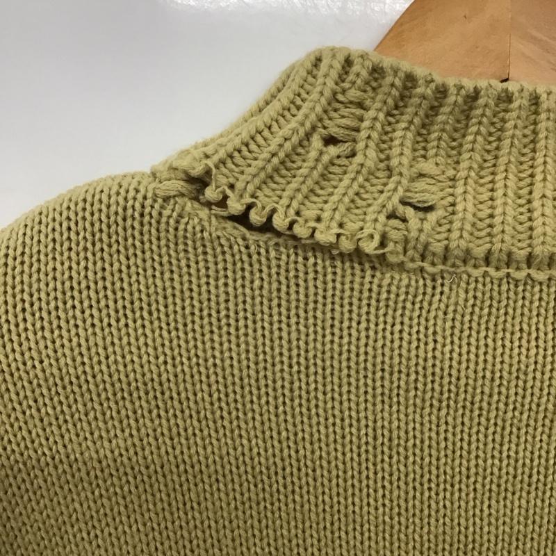 ニコアンド niko and... ニット、セーター 長袖 NKN26682CF ダメージ加工 L 無地 黄 / イエロー /  レディース USED 古着 中古 10147787