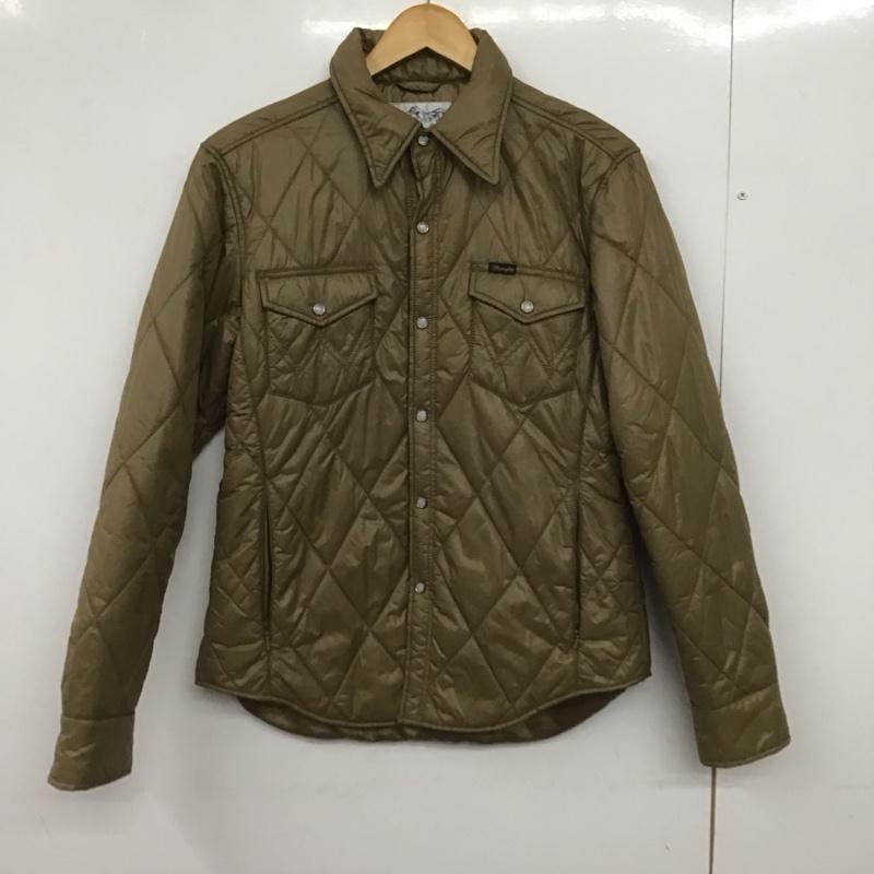 ラングラー Wrangler ジャケット、上着 ジャンパー、ブルゾン w9567 キルティングジャケット ダウンジャケット アウター M ロゴ、文字 キャメル / キャメル /  メンズ USED 古着 中古 10147799