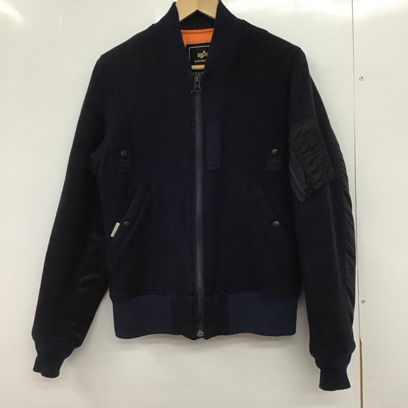 アルファインダストリー Alpha Industries ジャケット、上着 ジャンパー、ブルゾン ジップアップジャケット ミリタリージャケット sunnysports M 無地 紺 / ネイビー /  メンズ USED 古着 中古 10147812