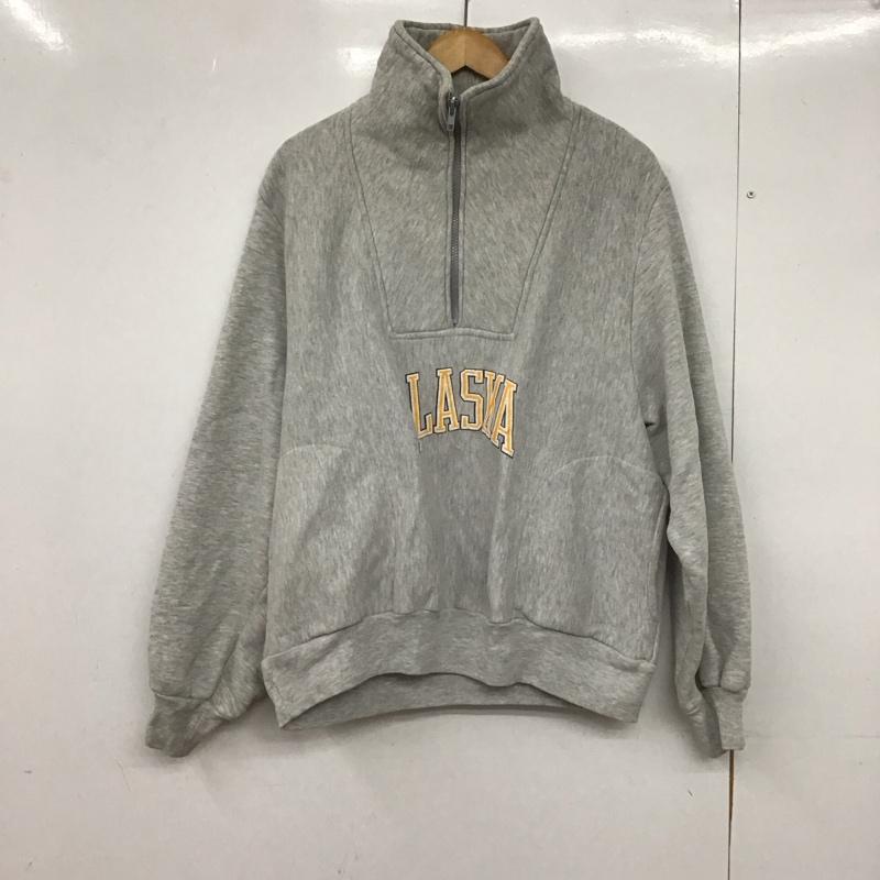 古着 USED トレーナー 長袖 長袖スウェット スタンドネックカットソー トレーナー 90s L ロゴ、文字 灰 / グレー /  メンズ USED 古着 中古 10147846