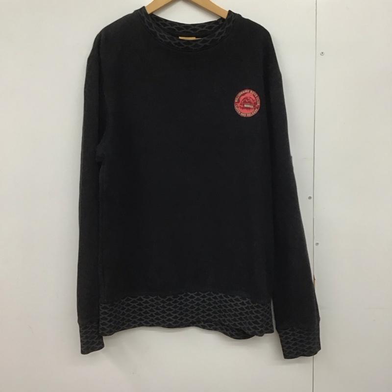 ビリオネア・ボーイズ・クラブ BILLIONAIRE BOYS CLUB トレーナー 長袖 長袖トレーナー スウェット クルーネック プルオーバー L ロゴ、文字 黒 / ブラック /  メンズ USED 古着 中古 10147855