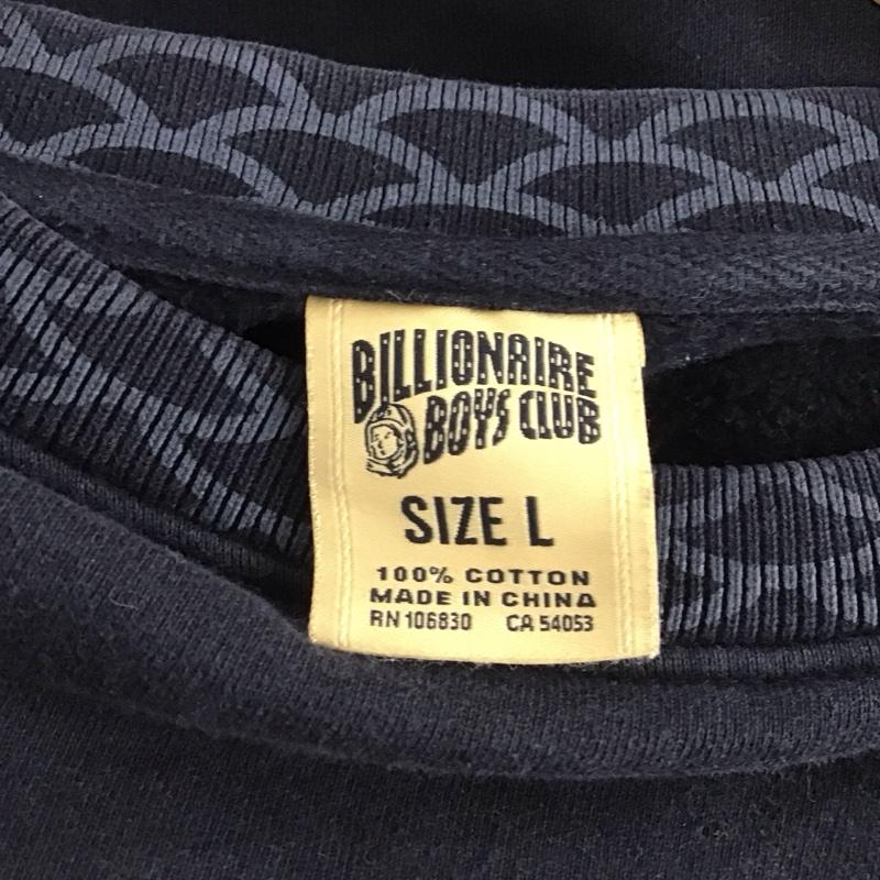 ビリオネア・ボーイズ・クラブ BILLIONAIRE BOYS CLUB トレーナー 長袖 長袖トレーナー スウェット クルーネック プルオーバー L ロゴ、文字 黒 / ブラック /  メンズ USED 古着 中古 10147855