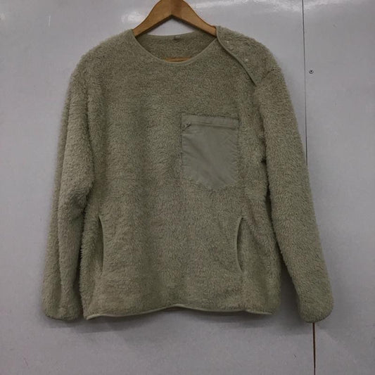 ユニクロ UNIQLO カットソー 長袖 341-429186 ファーリーフリースプルオーバー M 無地 オフホワイト / オフホワイト /  メンズ USED 古着 中古 10147863