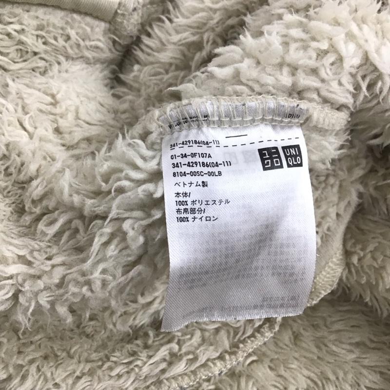 ユニクロ UNIQLO カットソー 長袖 341-429186 ファーリーフリースプルオーバー M 無地 オフホワイト / オフホワイト /  メンズ USED 古着 中古 10147863