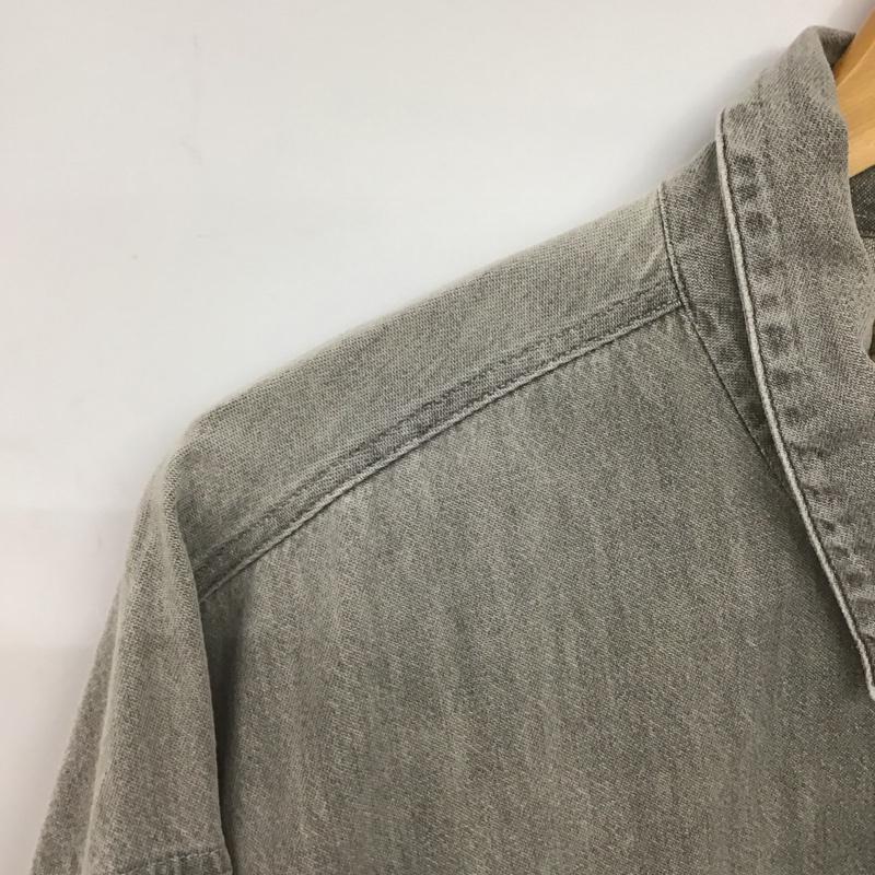 古着 USED シャツ、ブラウス 長袖 長袖シャツ 無地シャツ カラーシャツ XXL 無地 灰 / グレー /  メンズ USED 古着 中古 10147867