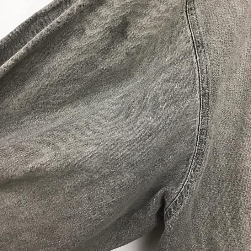 古着 USED シャツ、ブラウス 長袖 長袖シャツ 無地シャツ カラーシャツ XXL 無地 灰 / グレー /  メンズ USED 古着 中古 10147867