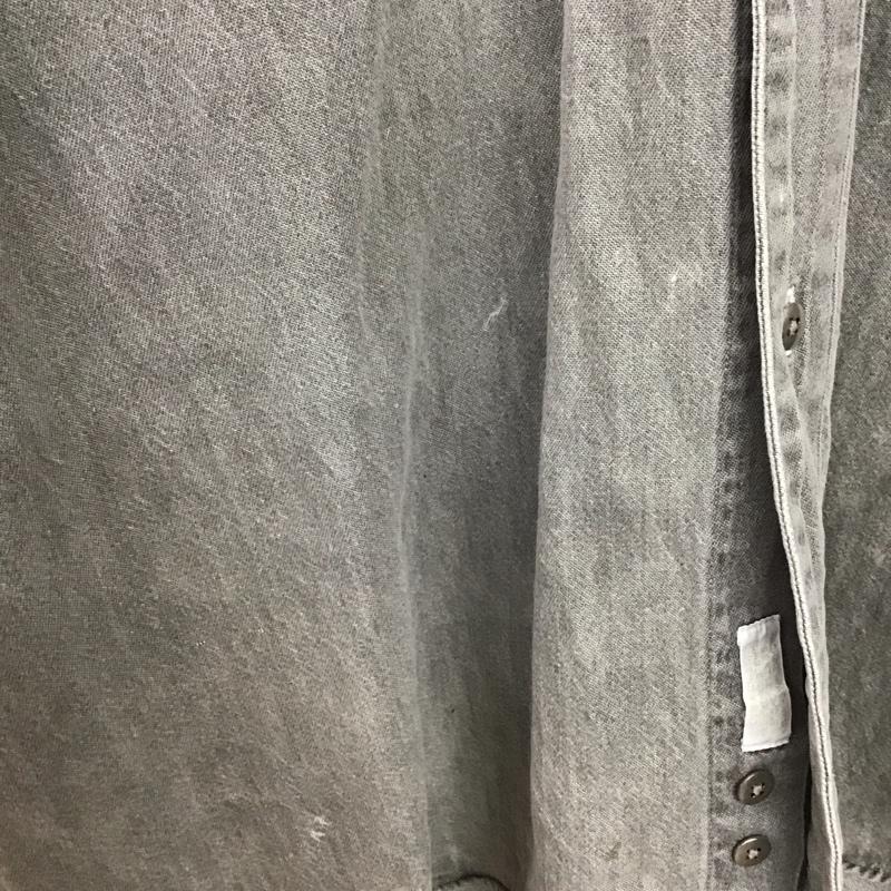 古着 USED シャツ、ブラウス 長袖 長袖シャツ 無地シャツ カラーシャツ XXL 無地 灰 / グレー /  メンズ USED 古着 中古 10147867