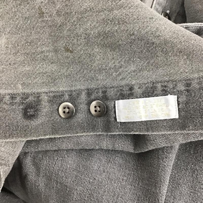 古着 USED シャツ、ブラウス 長袖 長袖シャツ 無地シャツ カラーシャツ XXL 無地 灰 / グレー /  メンズ USED 古着 中古 10147867