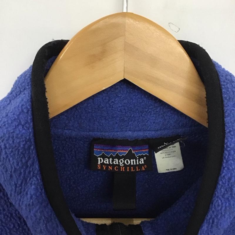 パタゴニア patagonia ジャケット、上着 ジャンパー、ブルゾン フリースジャケット プルオーバージャケット 90s L ロゴ、文字 青 / ブルー /  メンズ USED 古着 中古 10147870