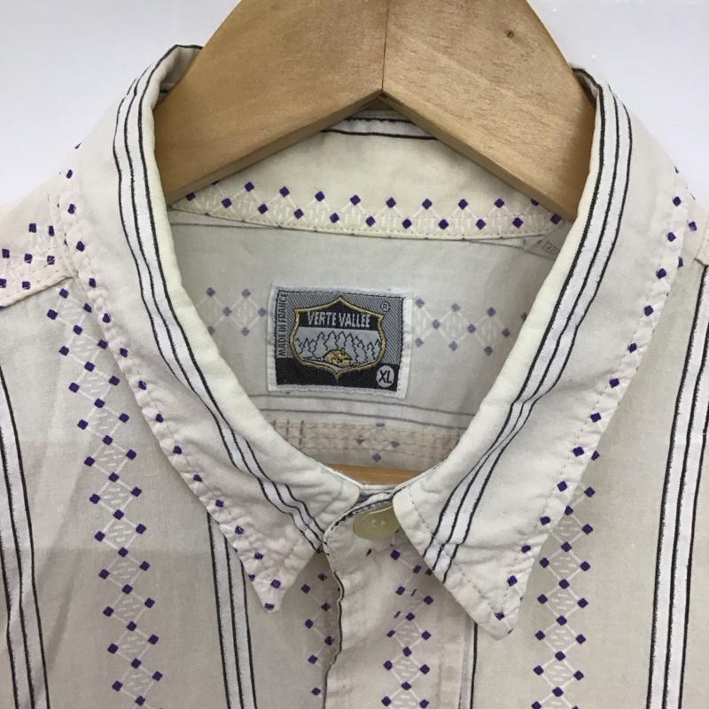 古着 USED シャツ、ブラウス 長袖 長袖シャツ ストライプシャツ カラーシャツ XL プリント マルチカラー / マルチカラー /  メンズ USED 古着 中古 10147875