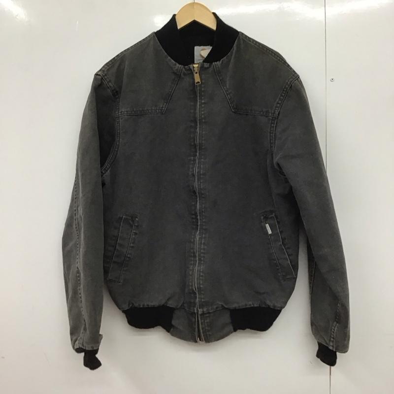 カーハート Carhartt ジャケット、上着 ジャンパー、ブルゾン ジップアップジャケット アウター 古着 usa製 ロゴ、文字 ダークグレー / ダークグレー /  メンズ USED 古着 中古 10147878