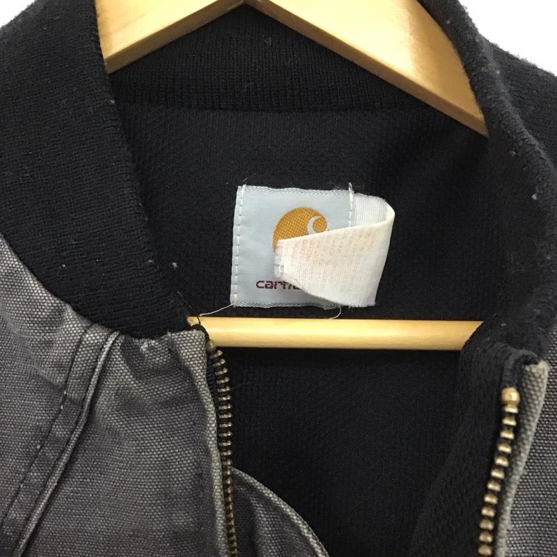 カーハート Carhartt ジャケット、上着 ジャンパー、ブルゾン ジップアップジャケット アウター 古着 usa製 ロゴ、文字 ダークグレー / ダークグレー /  メンズ USED 古着 中古 10147878