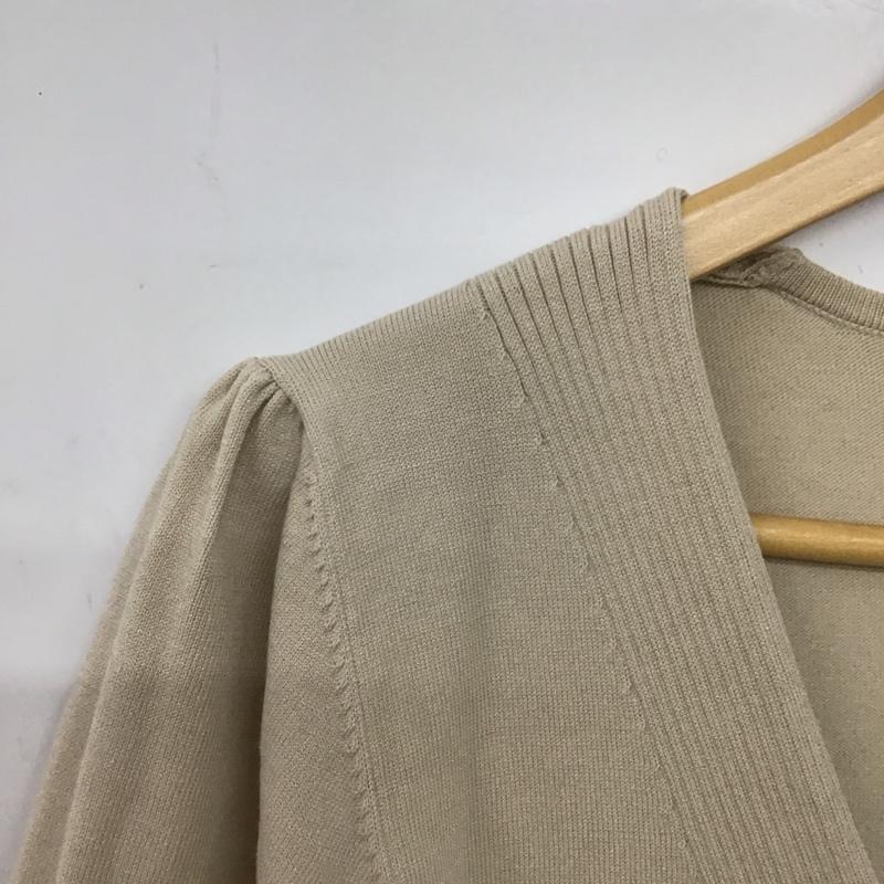 スピック＆スパン Spick & Span ワンピース ロングスカート 半袖ニットロングワンピース Vネック FREE 無地 ベージュ / ベージュ /  レディース USED 古着 中古 10147881