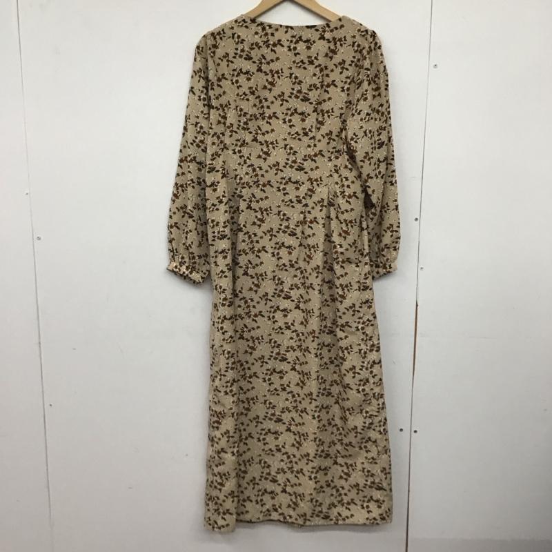 アルシーヴ archives ワンピース ロングスカート 長袖ロングワンピース ノーカラーシャツワンピース フレアスカート M プリント マルチカラー / マルチカラー /  レディース USED 古着 中古 10147885