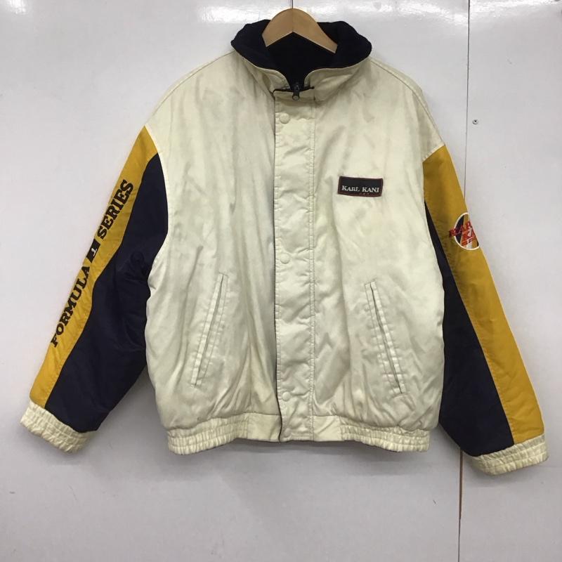 カールカナイ KARL KANI ジャケット、上着 ジャンパー、ブルゾン ジップアップジャケット ナイロンジャケット アウター L ロゴ、文字 アイボリー / アイボリー /  メンズ USED 古着 中古 10147971