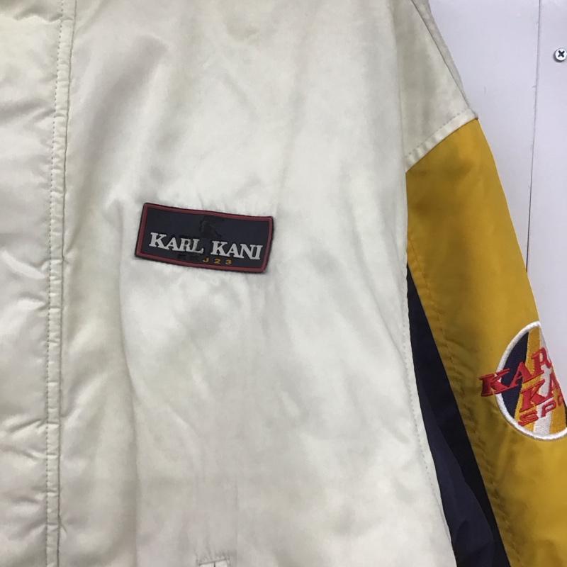 カールカナイ KARL KANI ジャケット、上着 ジャンパー、ブルゾン ジップアップジャケット ナイロンジャケット アウター L ロゴ、文字 アイボリー / アイボリー /  メンズ USED 古着 中古 10147971