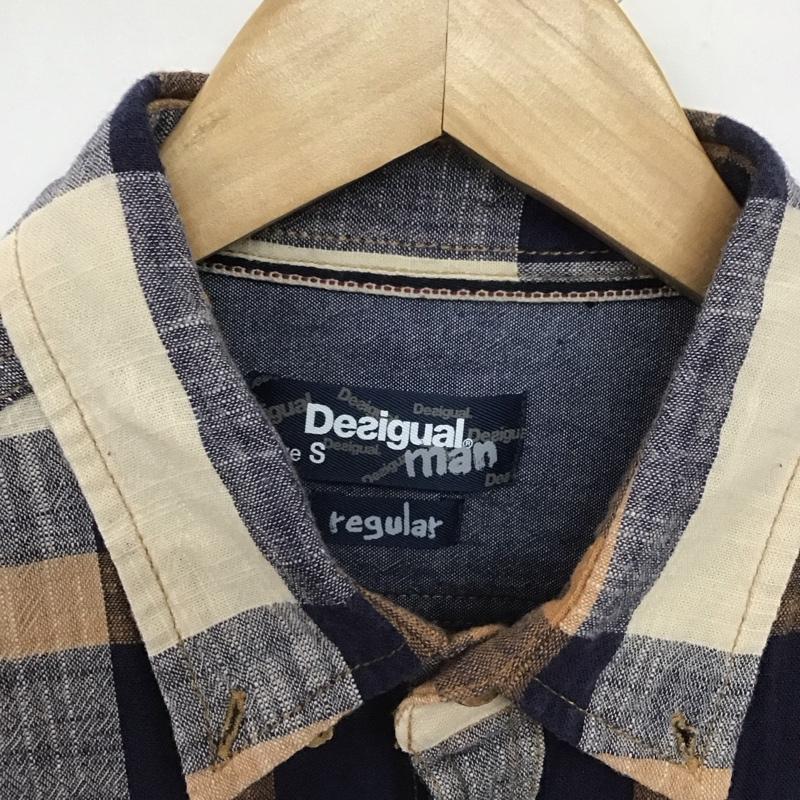 デシグアル Desigual シャツ、ブラウス 長袖 長袖シャツ チェックシャツ カラーシャツ ボタンダウンシャツ S チェック マルチカラー / マルチカラー /  メンズ USED 古着 中古 10147980