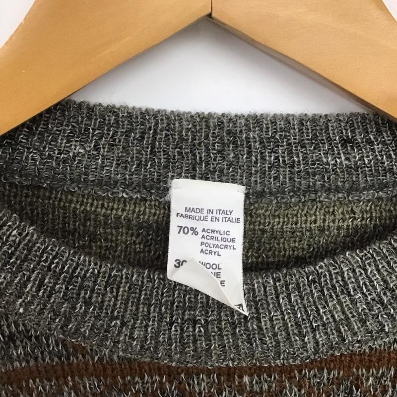 古着 USED ニット、セーター 長袖 長袖ニット クルーネック セーター イタリア製 プリント マルチカラー / マルチカラー /  メンズ USED 古着 中古 10147992