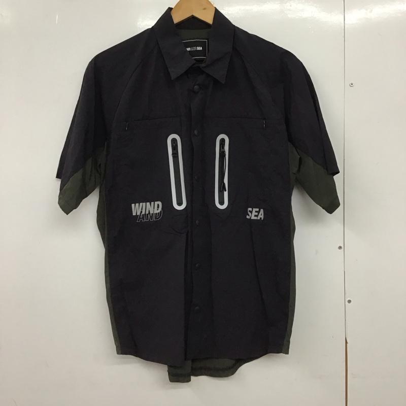 ウィンダンシー WIND AND SEA シャツ、ブラウス 半袖 wds-o-utk-24-q4-sh-01 半袖シャツ M ロゴ、文字 紺 / ネイビー /  メンズ USED 古着 中古 10147998