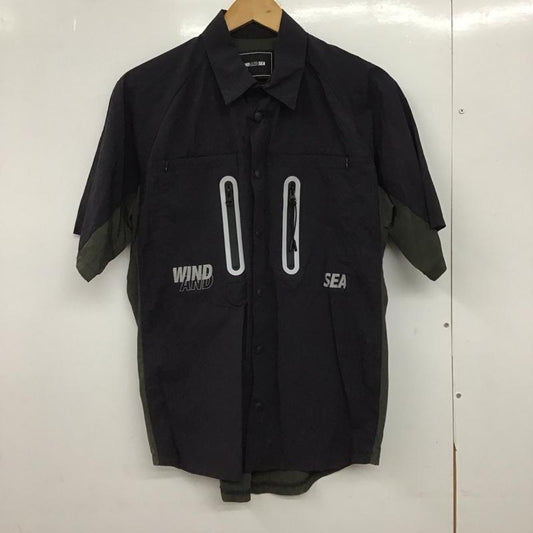ウィンダンシー WIND AND SEA シャツ、ブラウス 半袖 wds-o-utk-24-q4-sh-01 半袖シャツ M ロゴ、文字 紺 / ネイビー /  メンズ USED 古着 中古 10147998