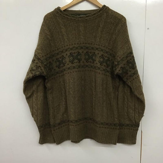 オールドリバー Old River ニット、セーター 長袖 長袖ニットカットソー クルーネック セーター L プリント マルチカラー / マルチカラー /  メンズ USED 古着 中古 10148017