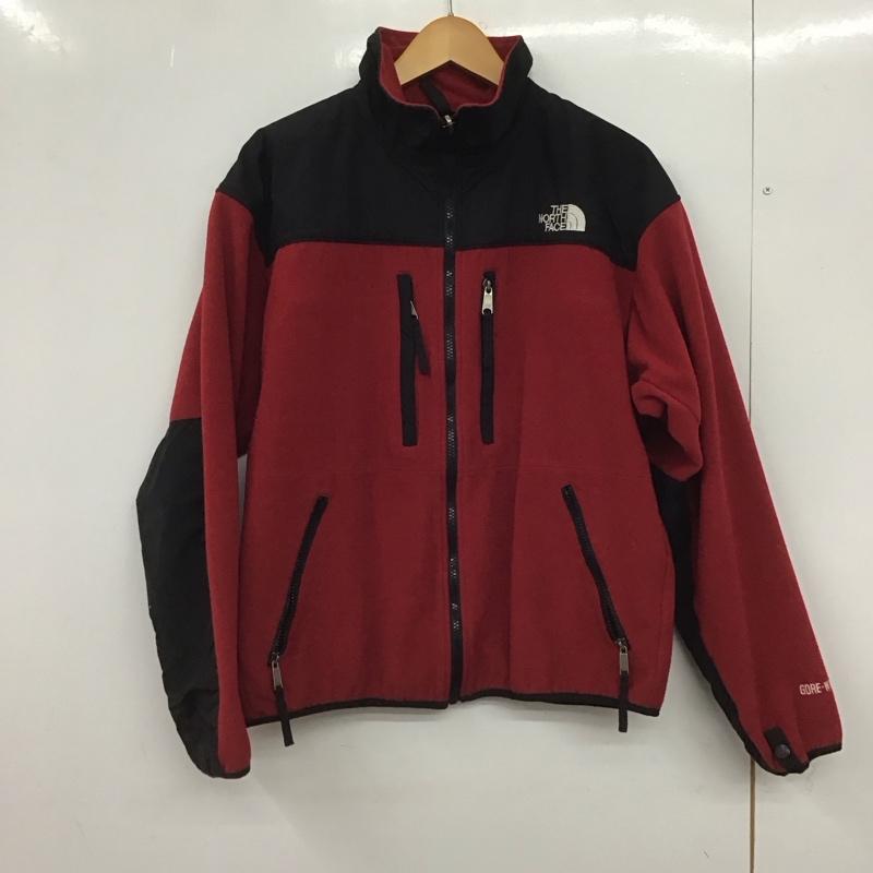 ザノースフェイス THE NORTH FACE ジャケット、上着 ジャンパー、ブルゾン ジップアップジャケット フリースジャケット スタンドカラー LL ロゴ、文字 黒 / ブラック / X 赤 / レッド /  メンズ USED 古着 中古 10148024