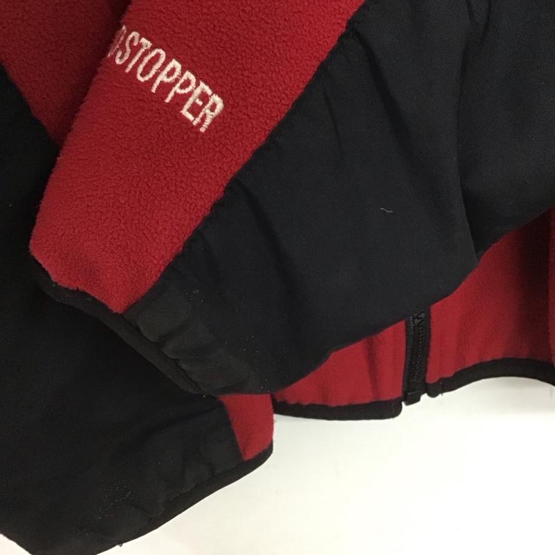 ザノースフェイス THE NORTH FACE ジャケット、上着 ジャンパー、ブルゾン ジップアップジャケット フリースジャケット スタンドカラー LL ロゴ、文字 黒 / ブラック / X 赤 / レッド /  メンズ USED 古着 中古 10148024