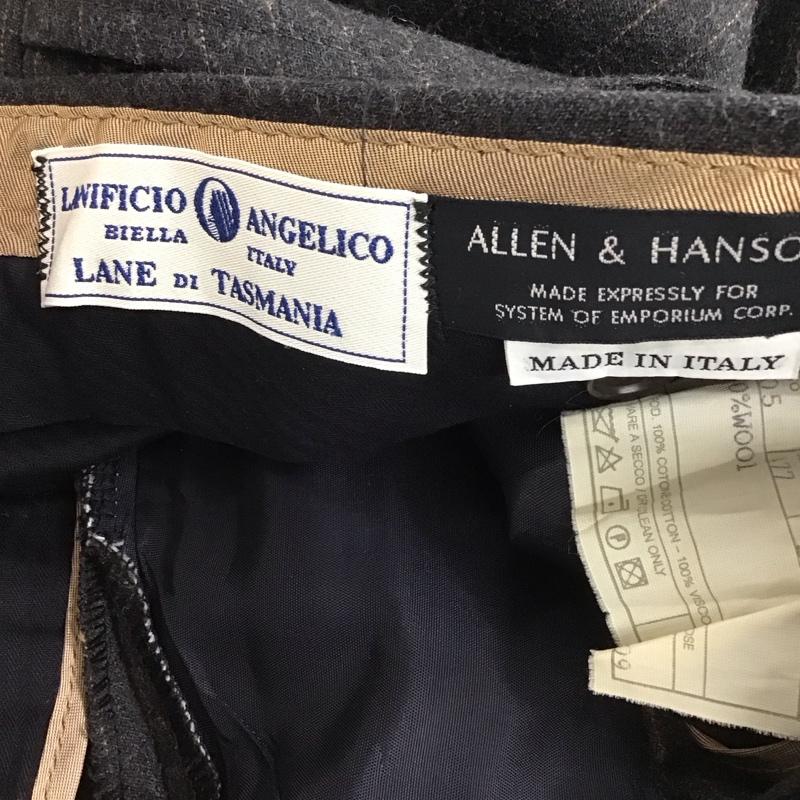アレンアンドハンソン ALLEN & HANSON パンツ スラックス スラックスパンツ ワイドパンツ カジュアルパンツ 48インチ ストライプ 灰 / グレー /  メンズ USED 古着 中古 10148042