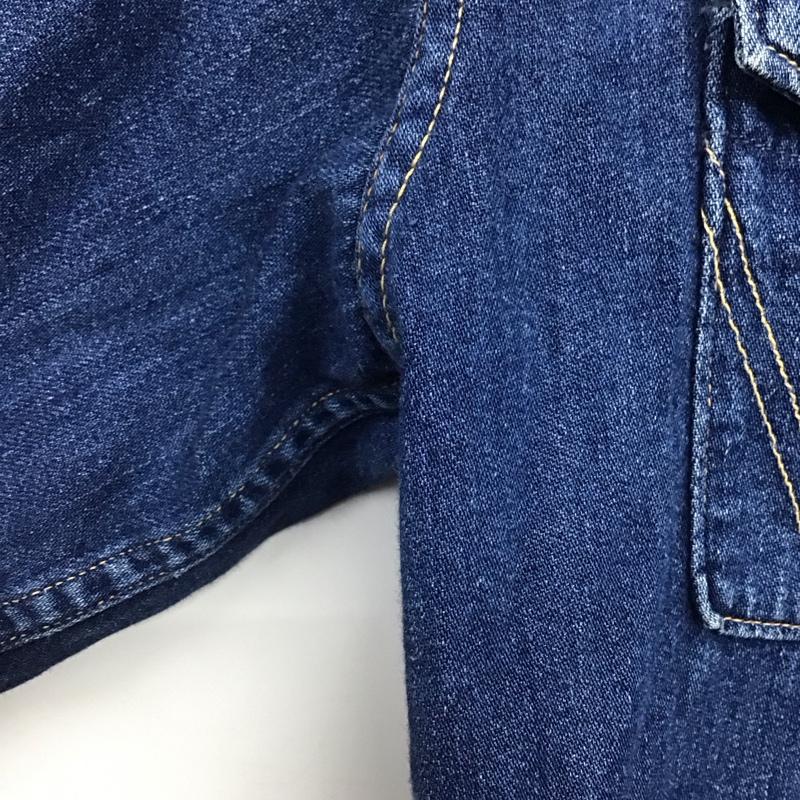 ラングラー Wrangler シャツ、ブラウス 長袖 デニムシャツ 長袖シャツ ロゴ、文字 インディゴ / インディゴ /  メンズ USED 古着 中古 10148055