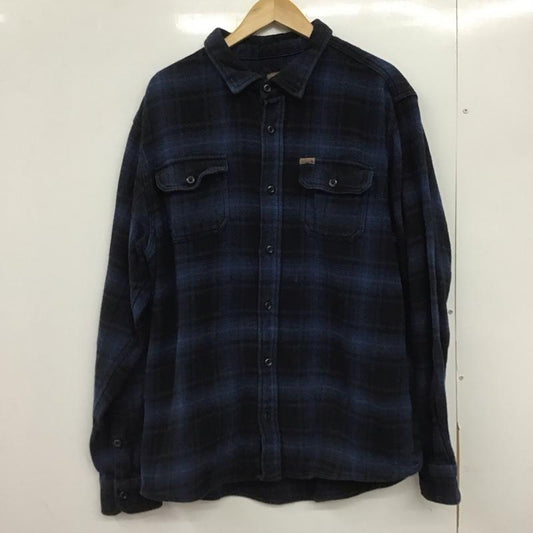 古着 USED シャツ、ブラウス 長袖 長袖シャツ チェックシャツ カラーシャツ 厚手 XL チェック 青 / ブルー /  メンズ USED 古着 中古 10148057