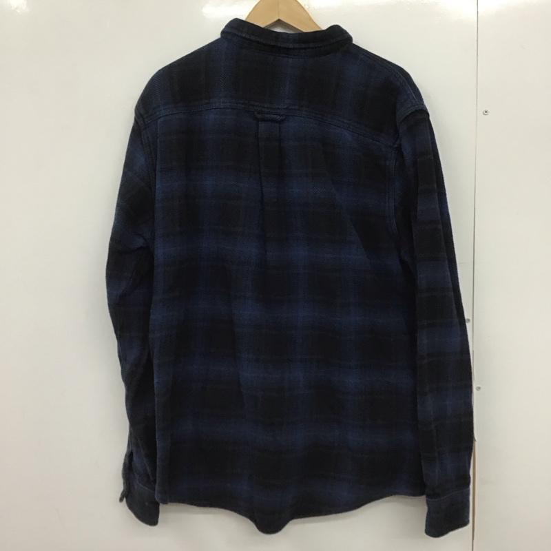 古着 USED シャツ、ブラウス 長袖 長袖シャツ チェックシャツ カラーシャツ 厚手 XL チェック 青 / ブルー /  メンズ USED 古着 中古 10148057