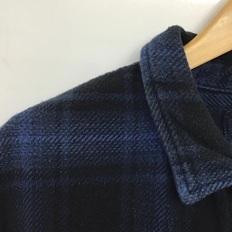 古着 USED シャツ、ブラウス 長袖 長袖シャツ チェックシャツ カラーシャツ 厚手 XL チェック 青 / ブルー /  メンズ USED 古着 中古 10148057