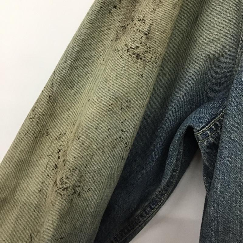 ユニフォームエクスペリメント uniform experiment シャツ、ブラウス 長袖 ue-242041 24AW DENIMSHIRT 長袖シャツ 1 ダメージ加工 インディゴ / インディゴ /  メンズ USED 古着 中古 10148073