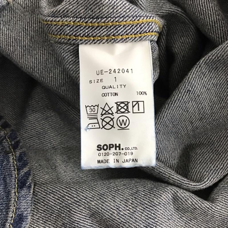 ユニフォームエクスペリメント uniform experiment シャツ、ブラウス 長袖 ue-242041 24AW DENIMSHIRT 長袖シャツ 1 ダメージ加工 インディゴ / インディゴ /  メンズ USED 古着 中古 10148073