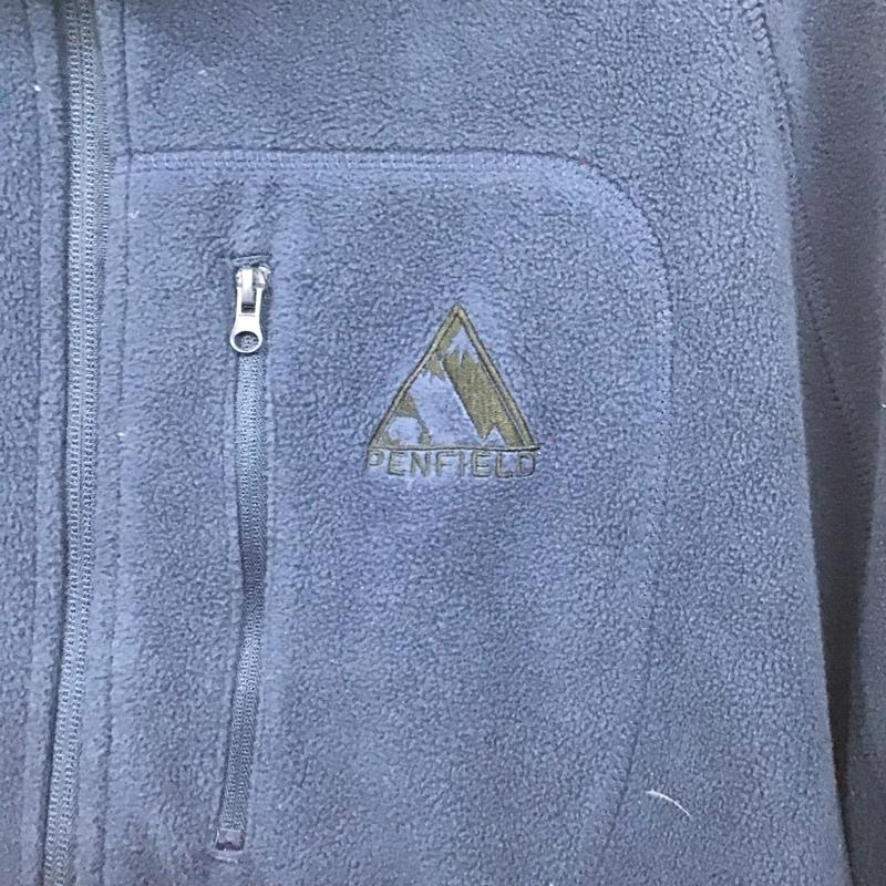 ペンフィールド Penfield ジャケット、上着 ジャンパー、ブルゾン ジップアップフリースジャケット アウター スタンドカラー XL ロゴ、文字 紺 / ネイビー /  メンズ USED 古着 中古 10148077