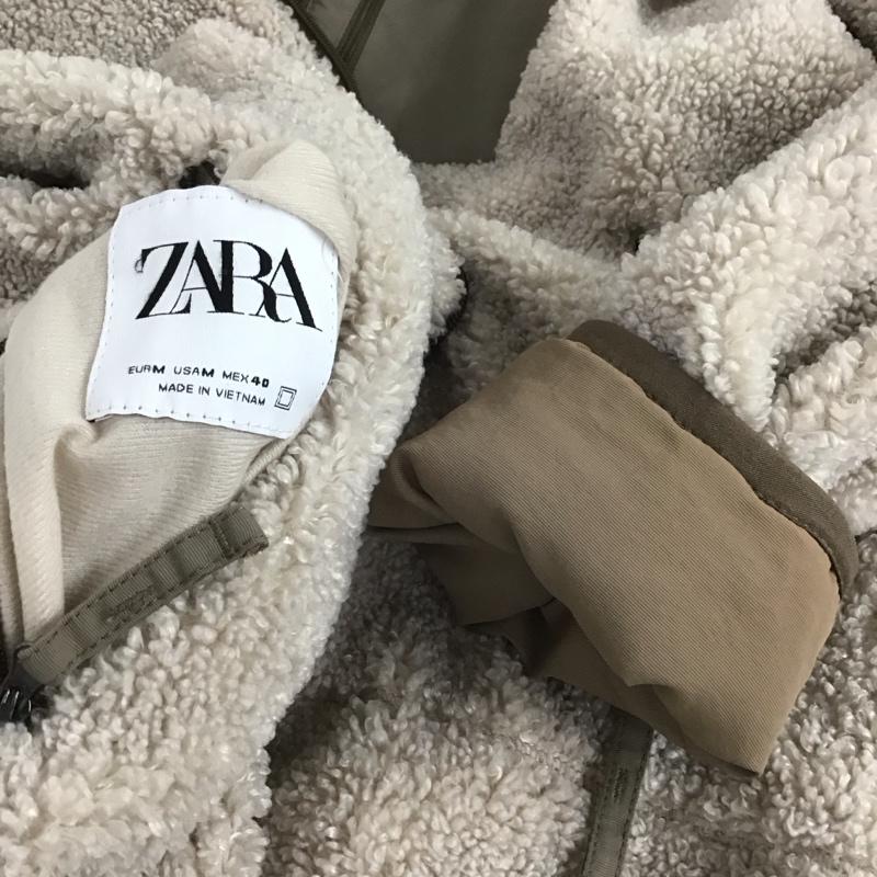 ザラ ZARA ジャケット、上着 ジャンパー、ブルゾン ジップアップジャケット フリースジャケット アウター リバーシブル M 無地 ベージュ / ベージュ /  メンズ USED 古着 中古 10148088