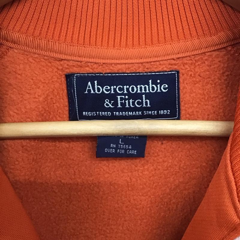 アバクロンビーアンドフィッチ ABERCROMBIE&FITCH ジャケット、上着 ジャンパー、ブルゾン ジップアップジャケット ジャージ スタンドカラー L ロゴ、文字 橙 / オレンジ /  メンズ USED 古着 中古 10148093