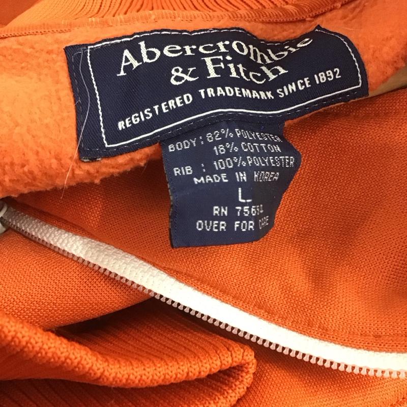 アバクロンビーアンドフィッチ ABERCROMBIE&FITCH ジャケット、上着 ジャンパー、ブルゾン ジップアップジャケット ジャージ スタンドカラー L ロゴ、文字 橙 / オレンジ /  メンズ USED 古着 中古 10148093