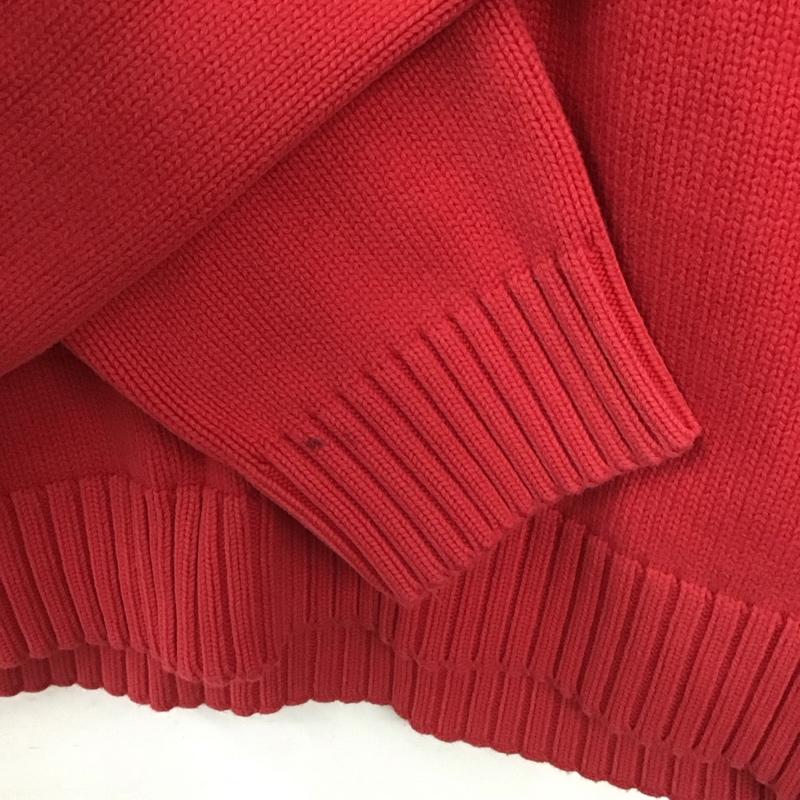 トミーヒルフィガー TOMMY HILFIGER ニット、セーター 長袖 長袖 L ロゴ、文字 赤 / レッド /  メンズ USED 古着 中古 10148099