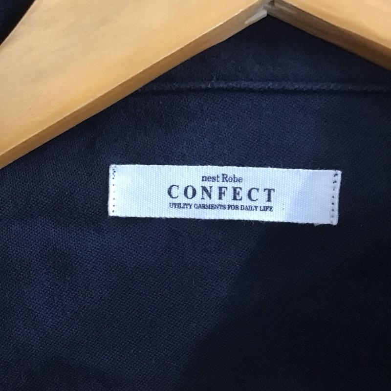 コンフェクト CONFECT カットソー 長袖 長袖ニットカットソー ジップアップネック 3 無地 紺 / ネイビー /  メンズ USED 古着 中古 10148130