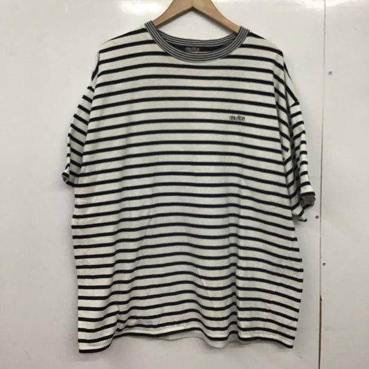 ノーティカ NAUTICA Tシャツ 半袖 半袖カットソー プリントTシャツ クルーネックカットソー L ボーダー柄 白 / ホワイト / X 紺 / ネイビー /  メンズ USED 古着 中古 10148132