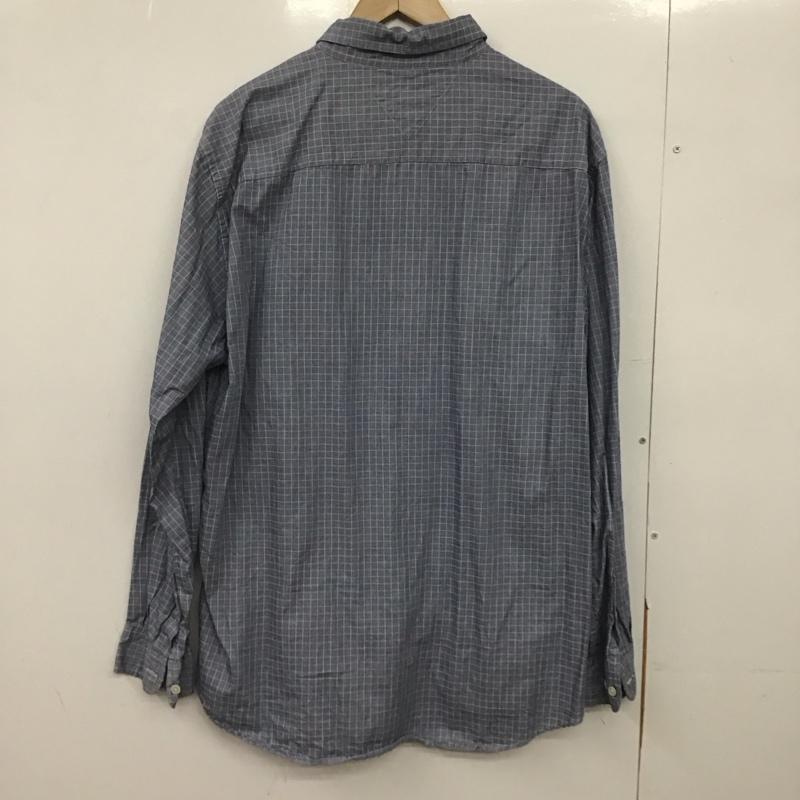 トミーヒルフィガー TOMMY HILFIGER シャツ、ブラウス 長袖 長袖シャツ 無地シャツ カラーシャツ ボタンダウンシャツ XXL チェック インディゴ / インディゴ /  メンズ USED 古着 中古 10148138