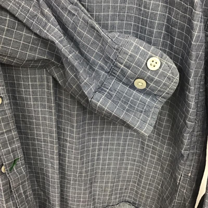 トミーヒルフィガー TOMMY HILFIGER シャツ、ブラウス 長袖 長袖シャツ 無地シャツ カラーシャツ ボタンダウンシャツ XXL チェック インディゴ / インディゴ /  メンズ USED 古着 中古 10148138