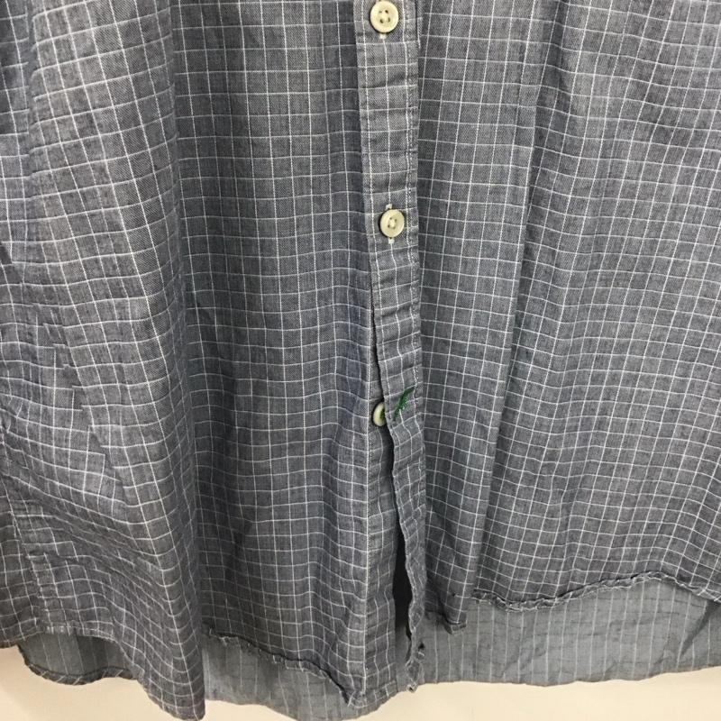 トミーヒルフィガー TOMMY HILFIGER シャツ、ブラウス 長袖 長袖シャツ 無地シャツ カラーシャツ ボタンダウンシャツ XXL チェック インディゴ / インディゴ /  メンズ USED 古着 中古 10148138