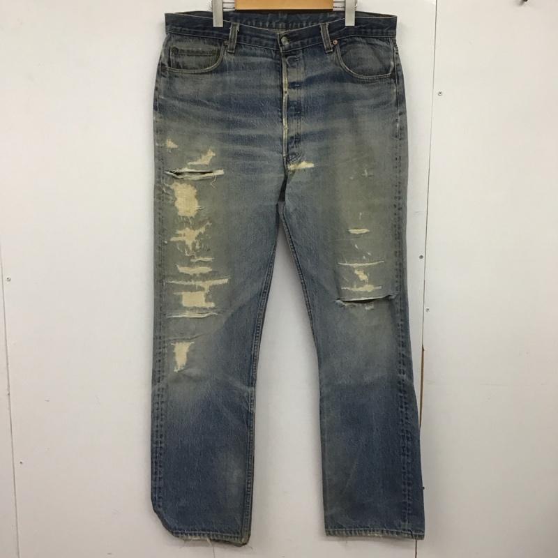 リーバイス Levi s パンツ デニム、ジーンズ デニムパンツ ワイドパンツ カジュアルパンツ 40インチ 無地 インディゴ / インディゴ /  メンズ USED 古着 中古 10148143