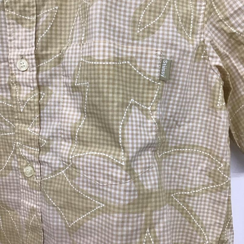 ステューシー STUSSY シャツ、ブラウス 半袖 半袖シャツ プリントシャツ ポケットシャツ S プリント ベージュ / ベージュ /  メンズ USED 古着 中古 10148145