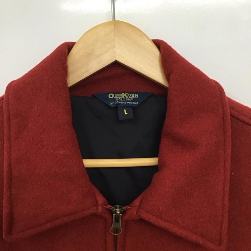オシュコシュ OSHKOSH ジャケット、上着 ジャンパー、ブルゾン ジップアップジャケット アウター 古着 カラージャケット 90s L 無地 赤 / レッド /  メンズ USED 古着 中古 10148161