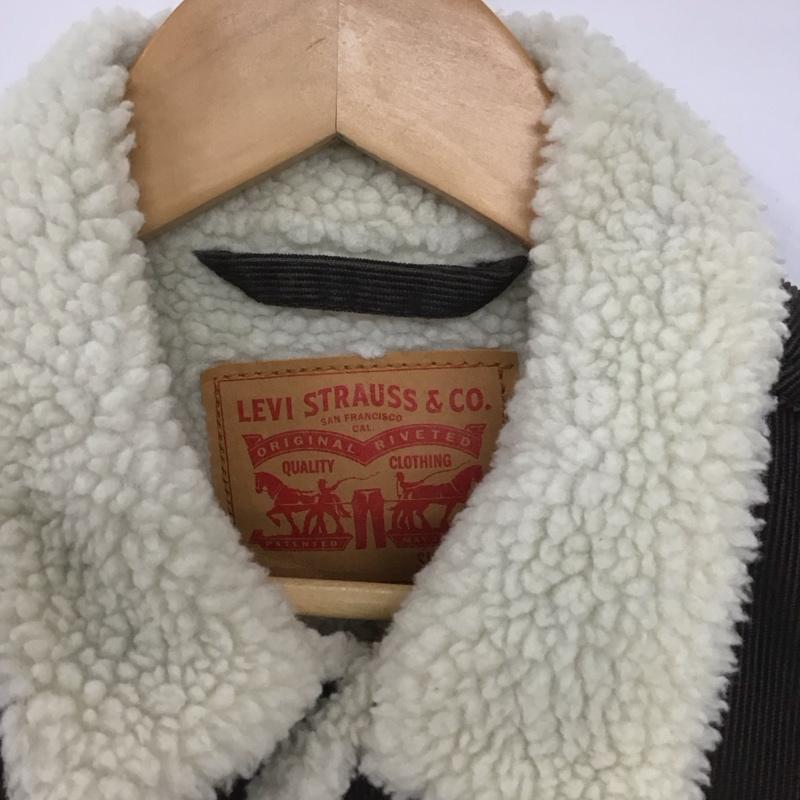 リーバイストラウスアンドコー Levi Strauss & co. ジャケット、上着 ジャンパー、ブルゾン コーデュロイジャケット カジュアルジャケット アウター 裏地ボア S ロゴ、文字 茶 / ブラウン /  メンズ USED 古着 中古 10148164