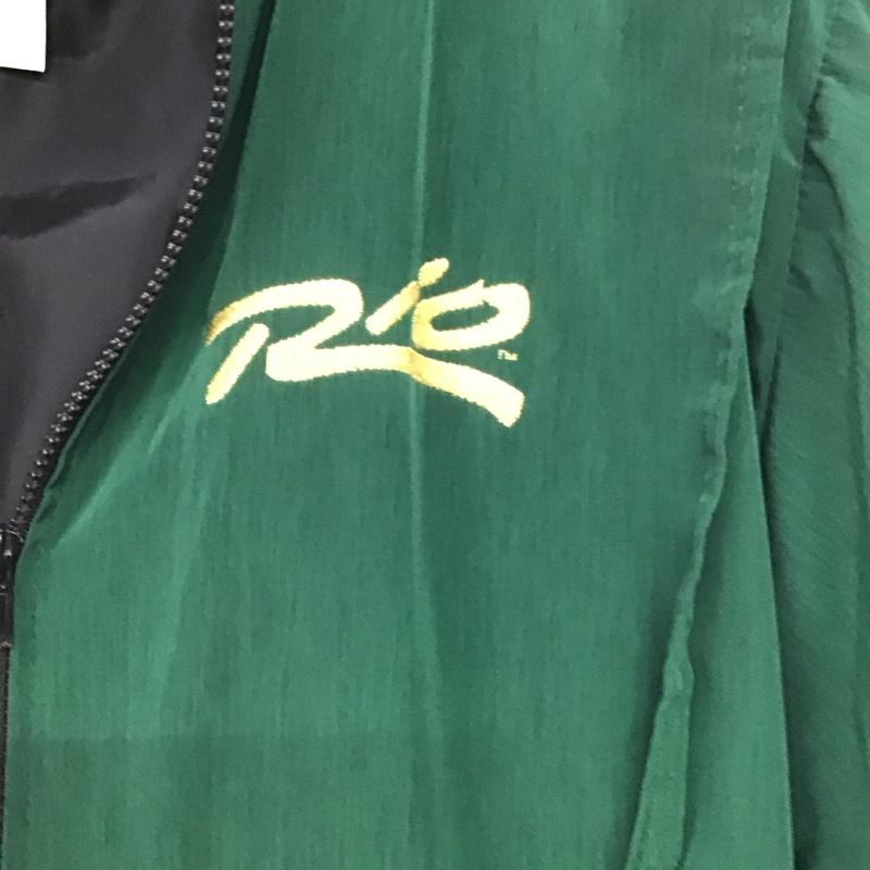 古着 USED ジャケット、上着 ジャンパー、ブルゾン ジップアップジャケット ナイロンジャケット アウター 古着 L ロゴ、文字 緑 / グリーン /  メンズ USED 古着 中古 10148165