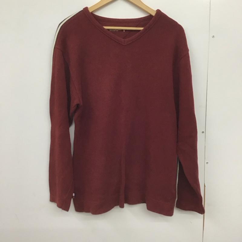 トミーヒルフィガー TOMMY HILFIGER カットソー 長袖 長袖カットソー Vネックカットソー S 無地 えんじ / ワインレッド /  メンズ USED 古着 中古 10148170